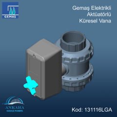 GEMAS Ø63mm Elektrik Aktuatörlü Küresel Vana