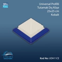 Universal Profilli Tutamak Dış Köşe 25x25 cm Kobalt