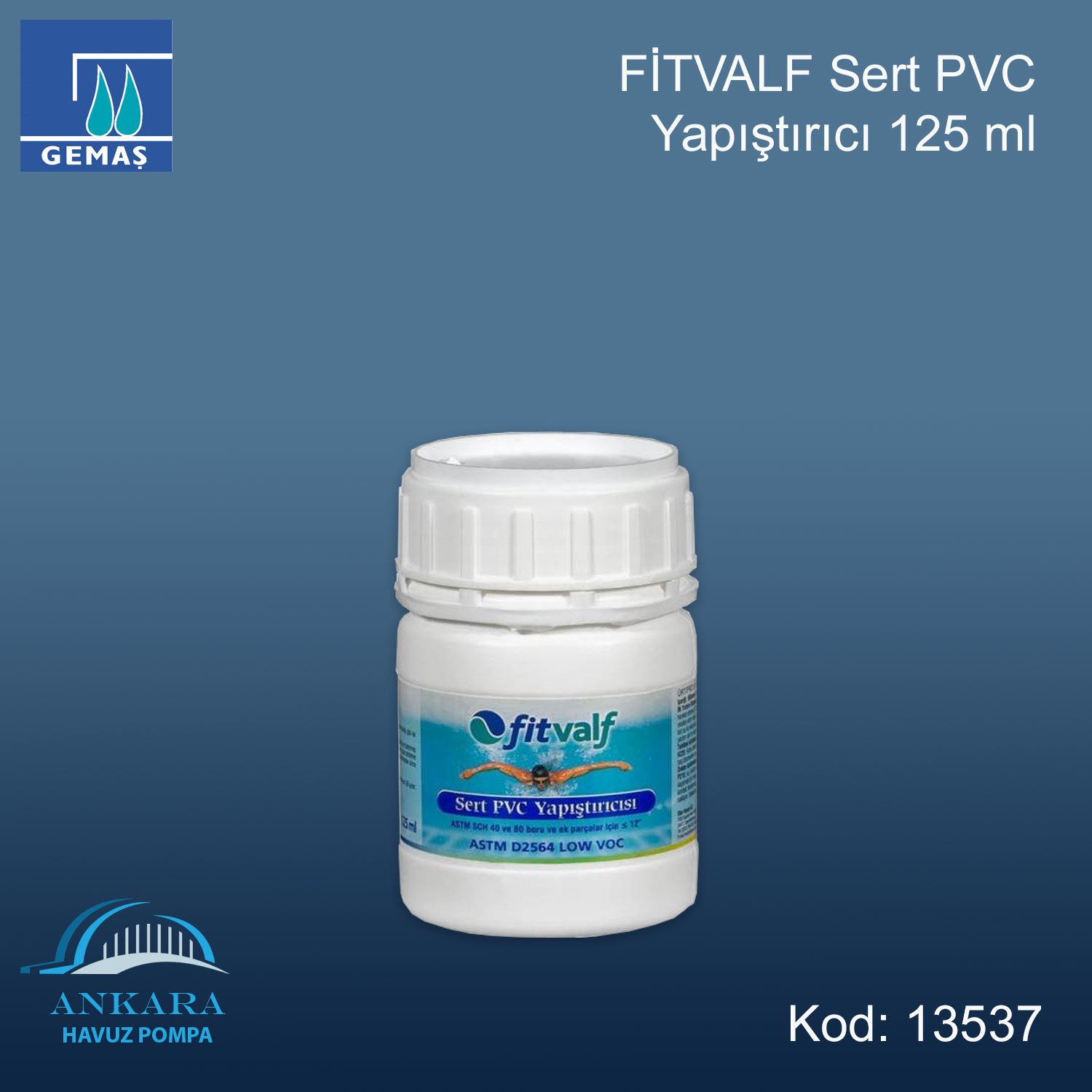 Fitvalf Sert Pvc Yapıştırıcı - 125 ml