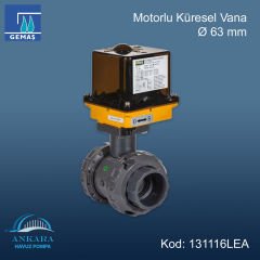 Motorlu PVC Küresel Vanalar - Ø63 mm Motorlu Vana