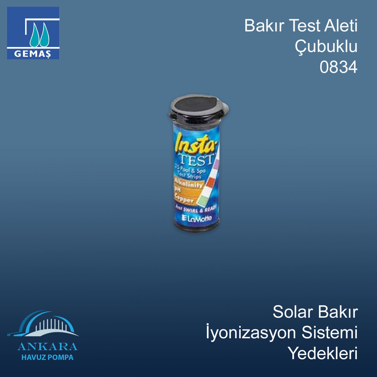 Bakır Test Aleti, çubuklu - Solar Bakir İyonizasyon Sistemi Yedeği