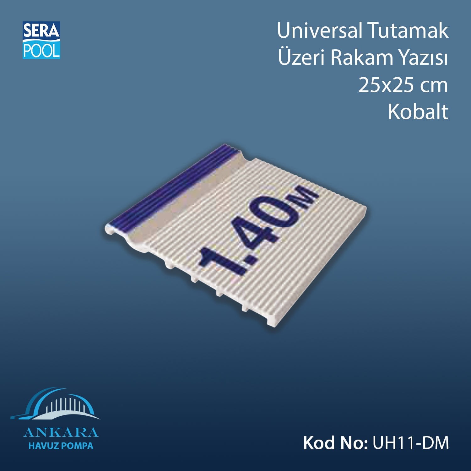 Universal Tutamak Üzeri Rakam Yazısı 25x25 cm Kobalt