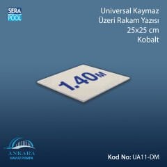 Universal Kaymaz Üzeri Rakam Yazısı 25x25 cm Kobalt