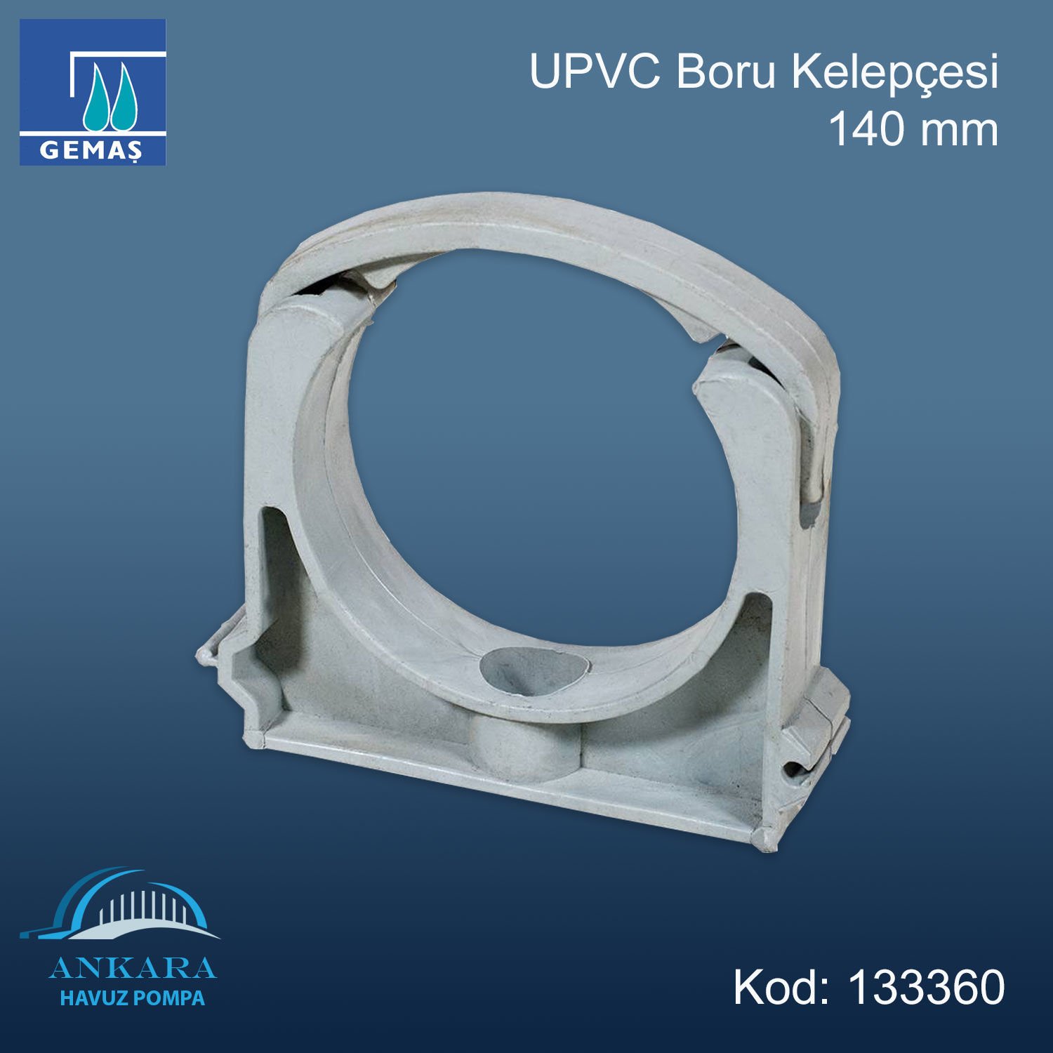 UPVC Boru Kelepçesi 140 mm