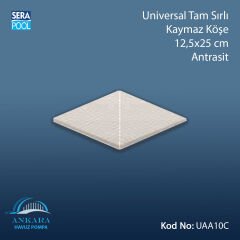 Universal Tam Sırlı Kaymaz Köşe 12,5x12,5 cm Antrasit