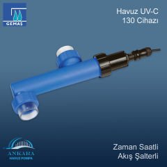 Havuz UV-C 130 Cihazı, Zaman Saatli, Akış Şalterli