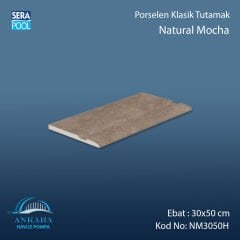 Natural Mocha 30x50 cm Porselen Klasik Tutamak