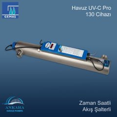 Havuz UV-C PRO 130 Cihazı, Zaman Saatli, Akış Şalterli