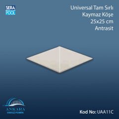 Universal Tam Sırlı Kaymaz Köşe 25x25 cm Antrasit
