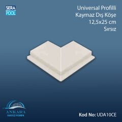 Universal Profilli Kaymaz Dış Köşe 12,5x25 cm Sırsız