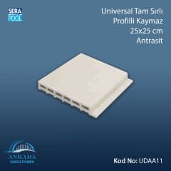 Universal Tam Sırlı Profilli Kaymaz 25x25 cm Antrasit