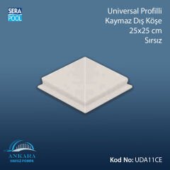 Universal Profilli Kaymaz Dış Köşe 25x25 cm Sırsız