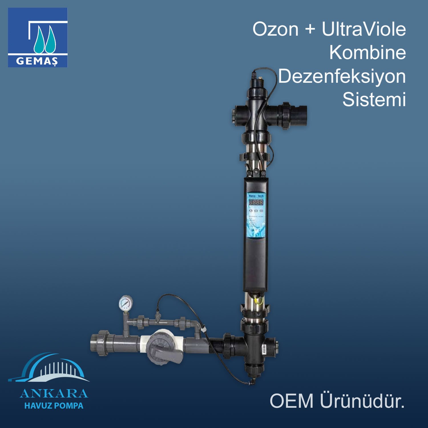 Ozon + UltraViole UV-C Kombine Dezenfeksiyon Sistemi - OEM
