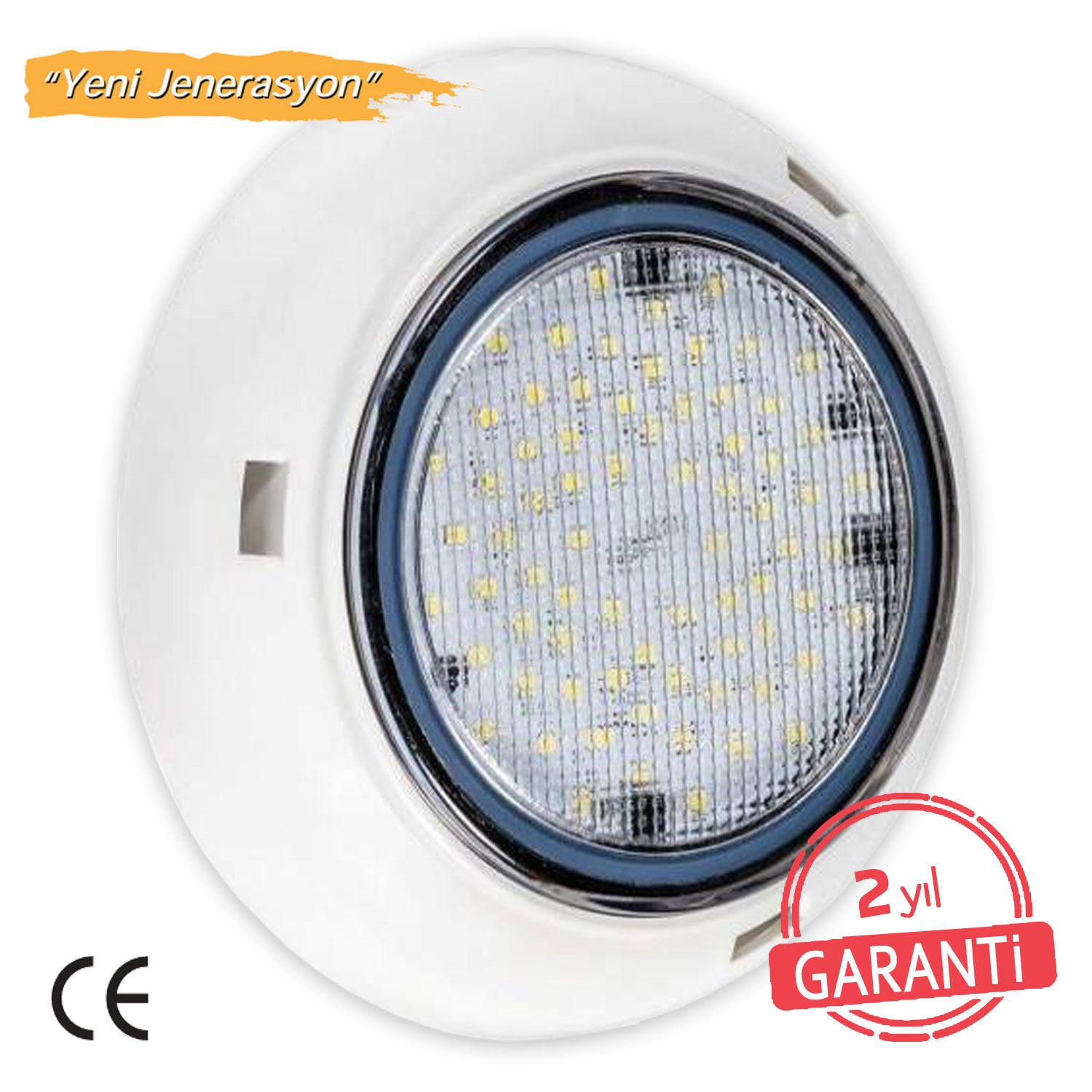 MİDİ-Clicker” Havuz Su altı Aydınlatma Lambası. Kovansız, Tek Renkli - 72 LED Kırmızı - 8 W