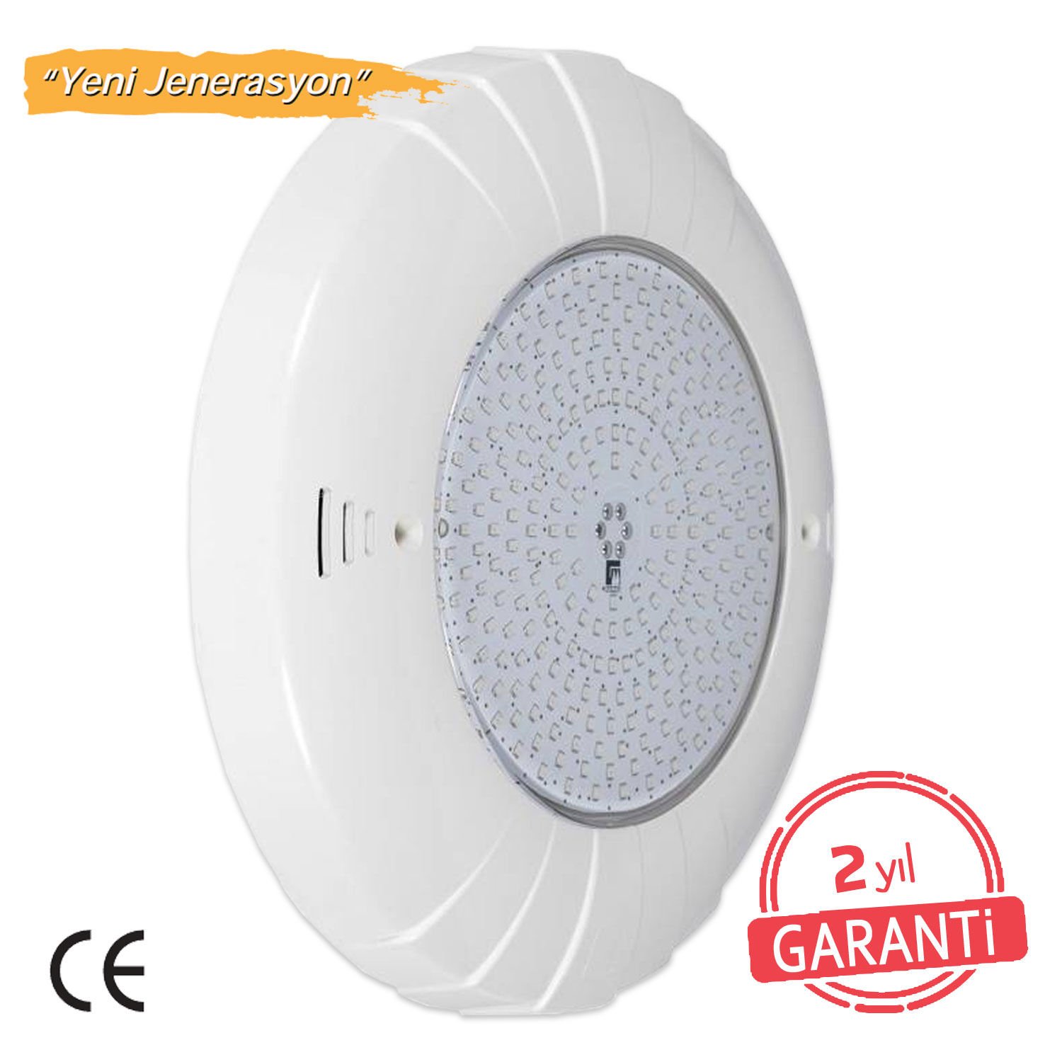 SlimLED Havuz Sualtı Aydınlatma Lambası - Kovansız - Reçine Dolgulu - RGB Renkli - 90 LED RGB - Beyaz, 36 W-Merkezi Entegreli