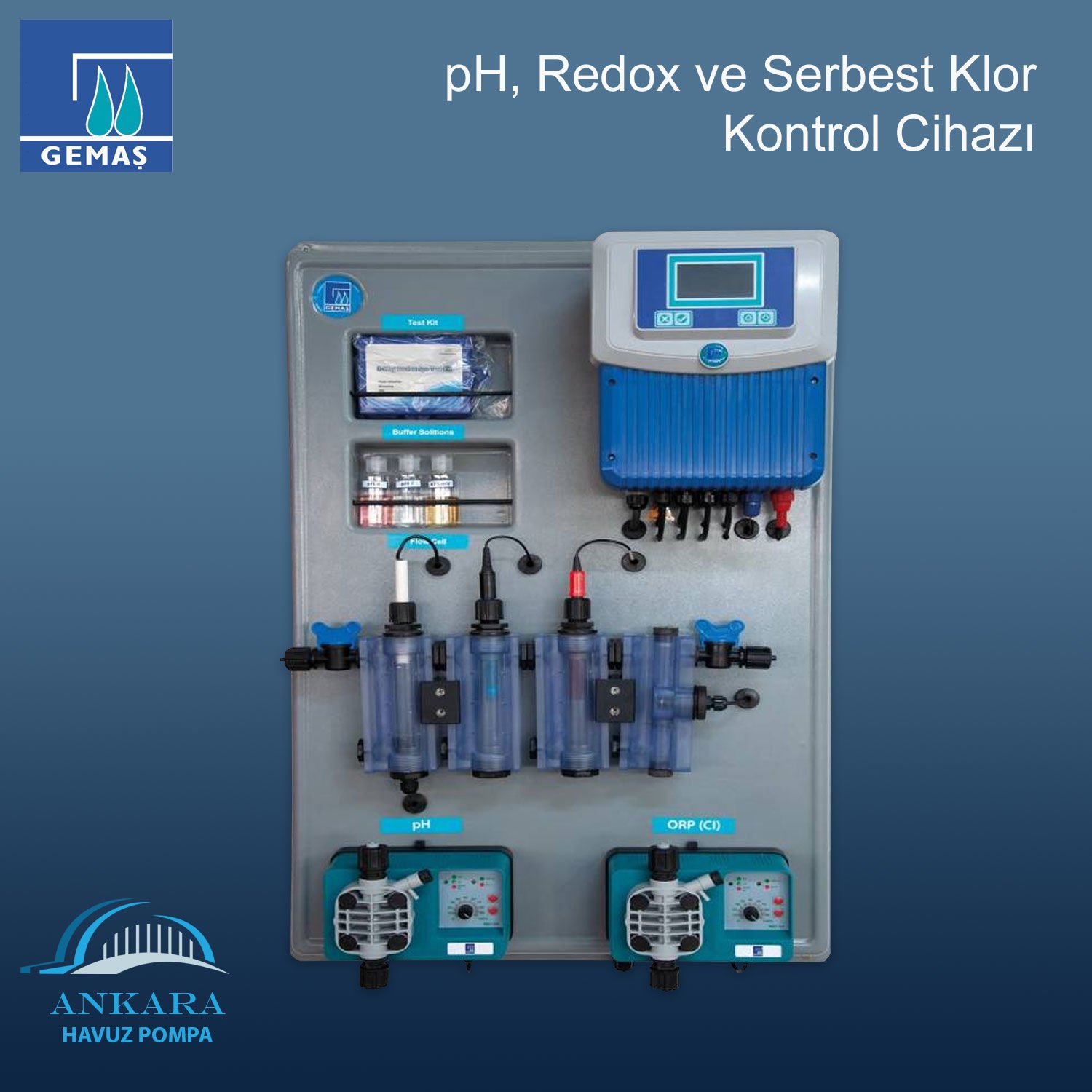 pH, Redox ve Amperometrik Serbest Klor Kontrol Cihazı