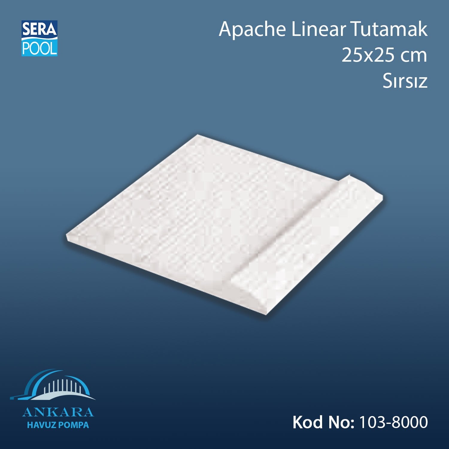 Apache Linear Tutamak 25x25 cm Sırsız