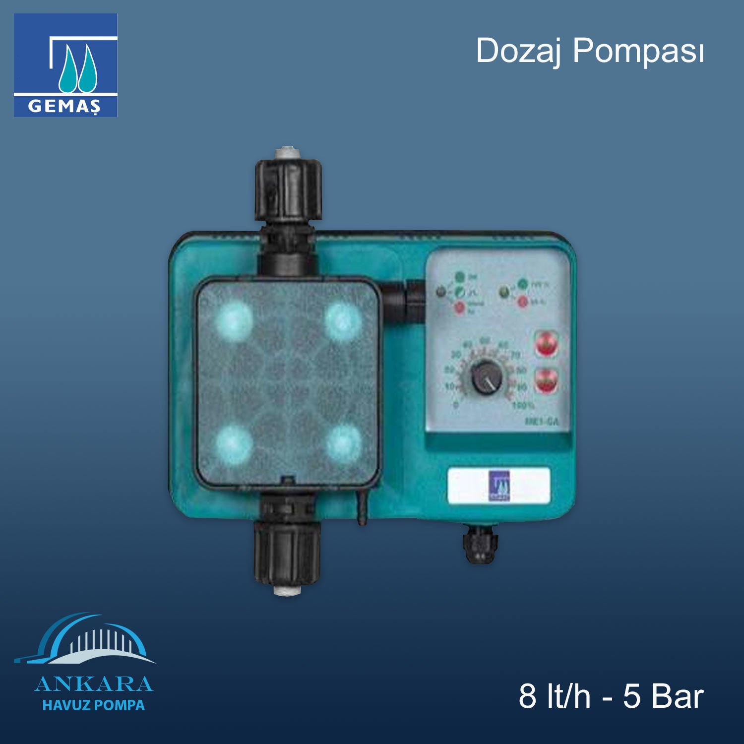 8lt/h- 5 Bar Dozaj Pompası