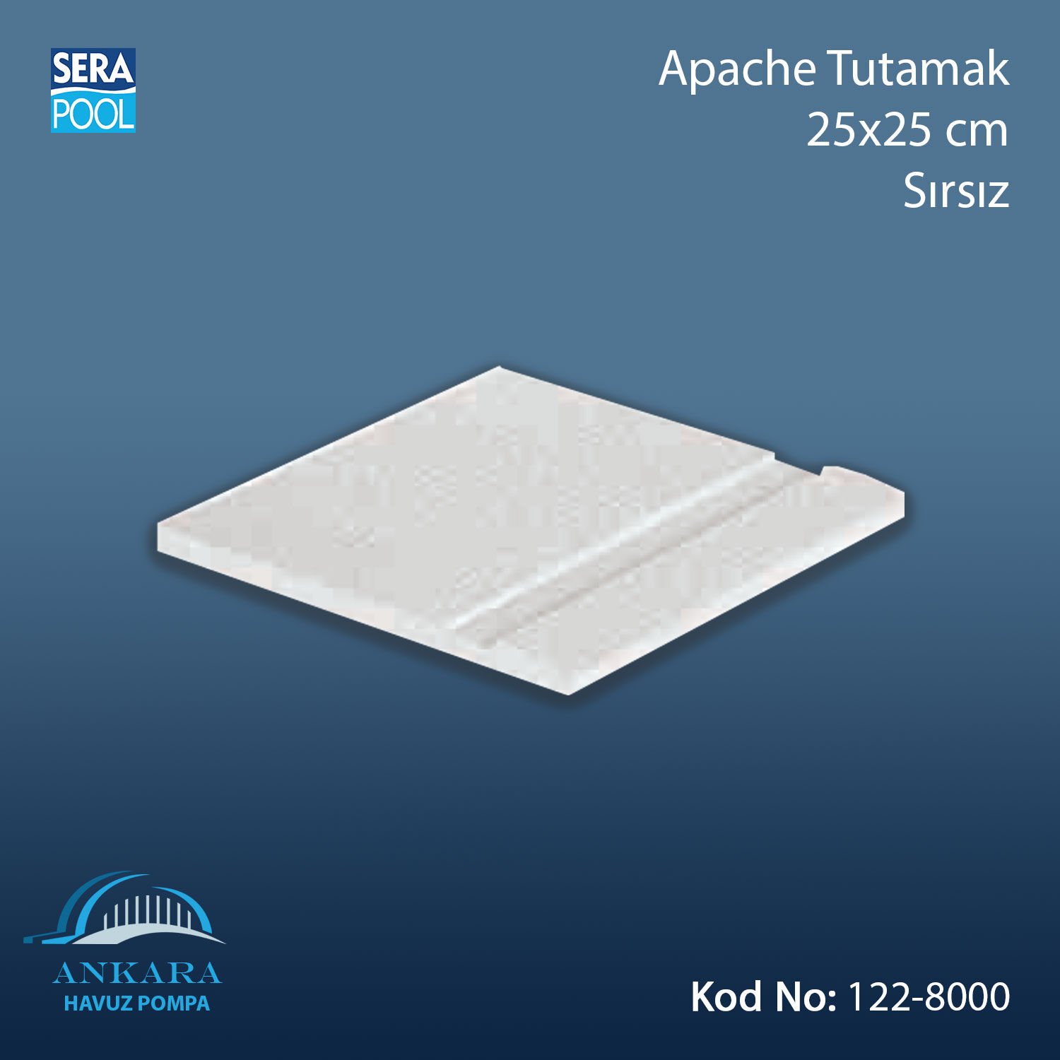 Apache Tutamak 25x25 cm Sırsız