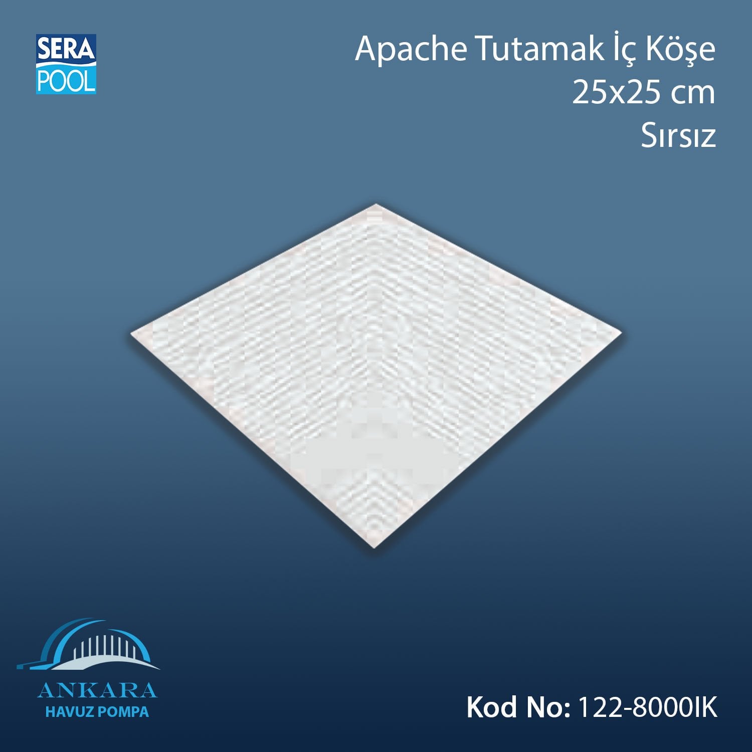Apache Tutamak İç Köşe 25x25 cm Sırsız
