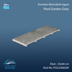Pool Garden Grey 25x66 cm Monoblok Izgara