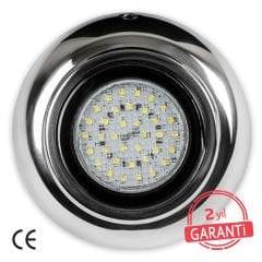 MİNİ-Clicker - INOX” Havuz Sualtı Aydınlatma Lambası. Kovansız, Tek Renkli - 36 LED Mavi - 5 W