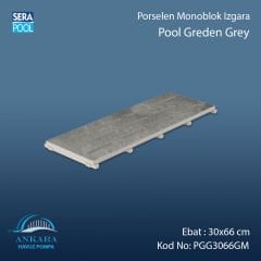 Pool Garden Grey 30x66 cm Monoblok Izgara