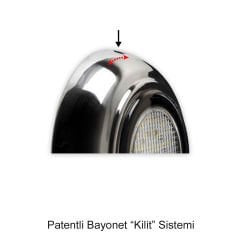 MİNİ-Clicker - INOX” Havuz Sualtı Aydınlatma Lambası. Kovansız, Tek Renkli - 36 LED Kırmızı - 5 W