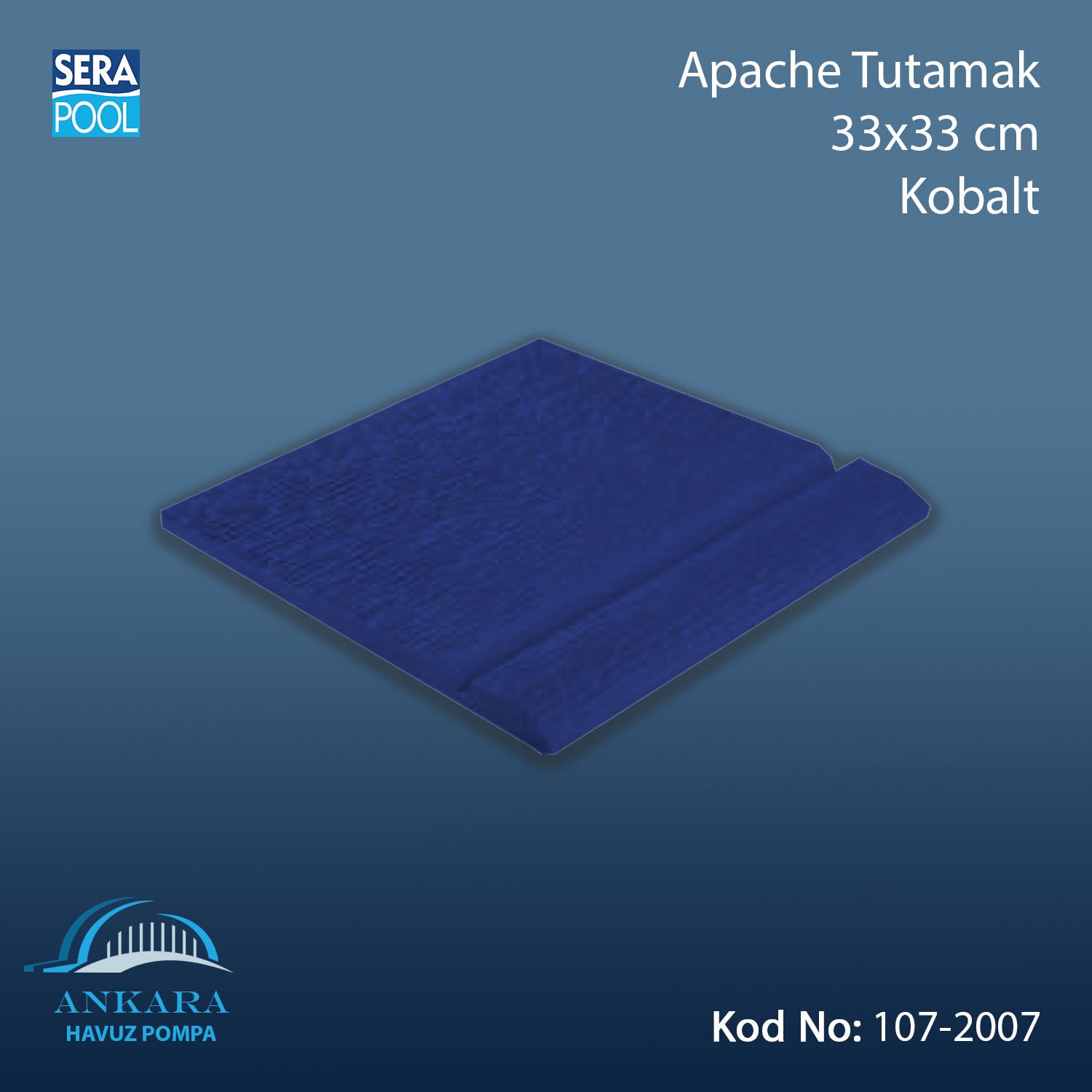 Apache Tutamak 33x33 cm Kobalt