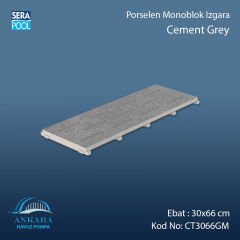 Cement Grey 30x66 cm Monoblok Izgara