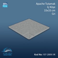 Apache Tam Sırlı Tutamak İç Köşe 33x33 cm Gri