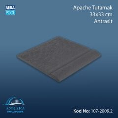 Apache Tam Sırlı Tutamak 33x33 cm Antrasit