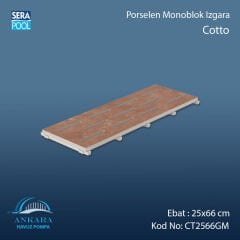 Cotto 25x66 cm Monoblok Izgara