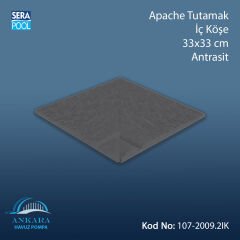 Apache Tam Sirli Tutamak İç Köşe 33x33 cm Antrasit