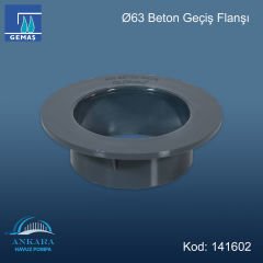 Ø63 Beton Geçiş Flanşı PVC