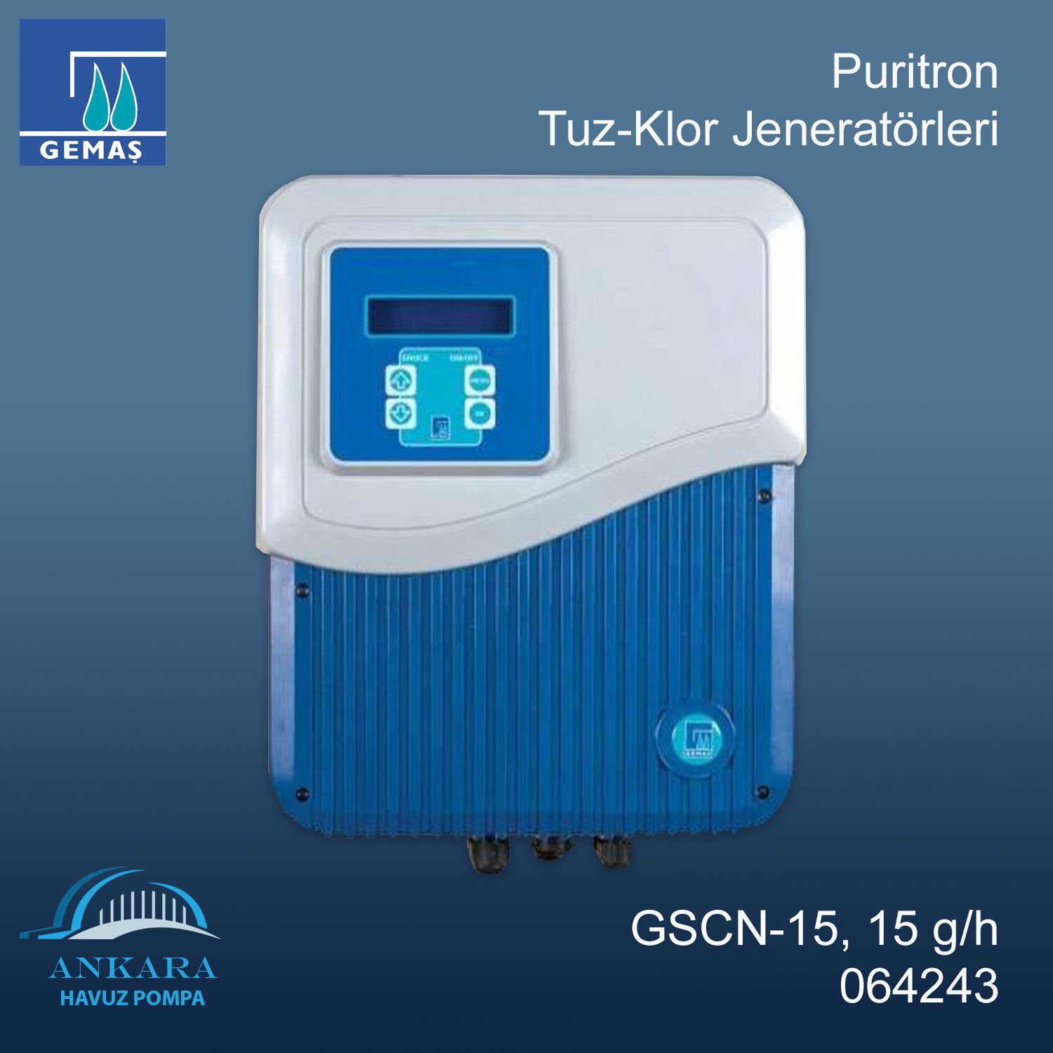 Puritron GSCN-15, 15 g/h Tuz-Klor Jeneratörleri