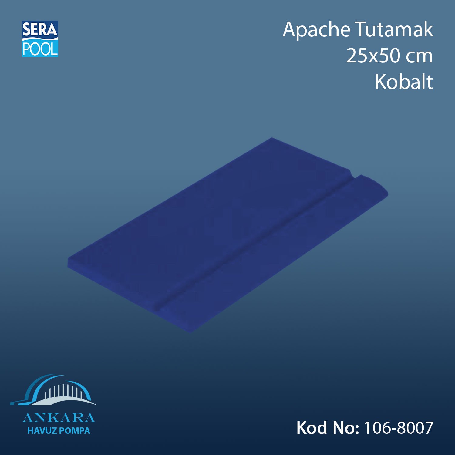 Apache Tutamak 25x50 cm Kobalt