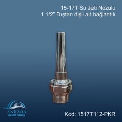 AHP-Tek Jetli Nozül - Parmak (15-17T) Komet Fıskiye 1 1/2'' Dişli Pirinç Üzeri Krom Kaplama