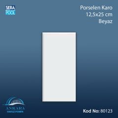 Porselen Karo 12,5x25 cm Beyaz (m² ile satın alma)