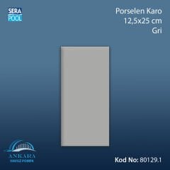 Porselen Karo 12,5x25 cm Gri