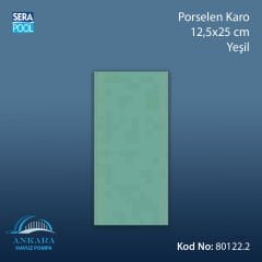 Porselen Karo 12,5x25 cm Yeşil