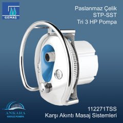 Paslanmaz Çelik STP-SST Karşı Akıntı Masaj Sistemi Tri 3HP Pompa