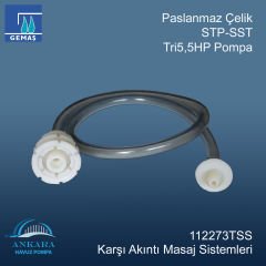 Paslanmaz Çelik STP-SST Karşı Akıntı Masaj Sistemi Tri 5,5 HP Pompa