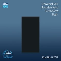Universal Seri Porselen Karo 12,5x25cm Siyah (m² ile satın alma)