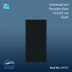 Universal Seri Porselen Karo 12,5x25cm Siyah (m² ile satın alma)