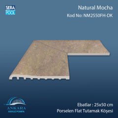 Natural Mocha 25x50 cm 90° İç Köşe Porselen Flat Tutamak Köşeleri