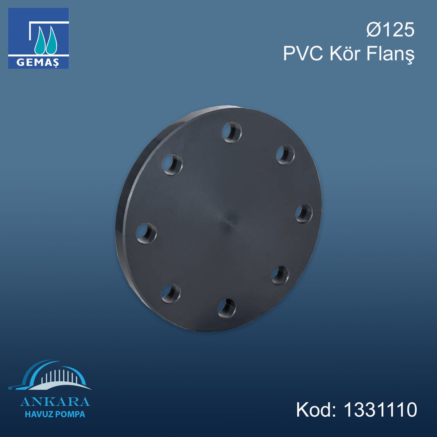 Ø125 PVC Kör Flanş
