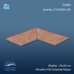 Cotto 25x50 cm 90° İç Köşe Porselen Flat Tutamak Köşeleri