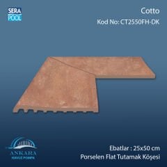 Cotto 25x50 cm 90° İç Köşe Porselen Flat Tutamak Köşeleri