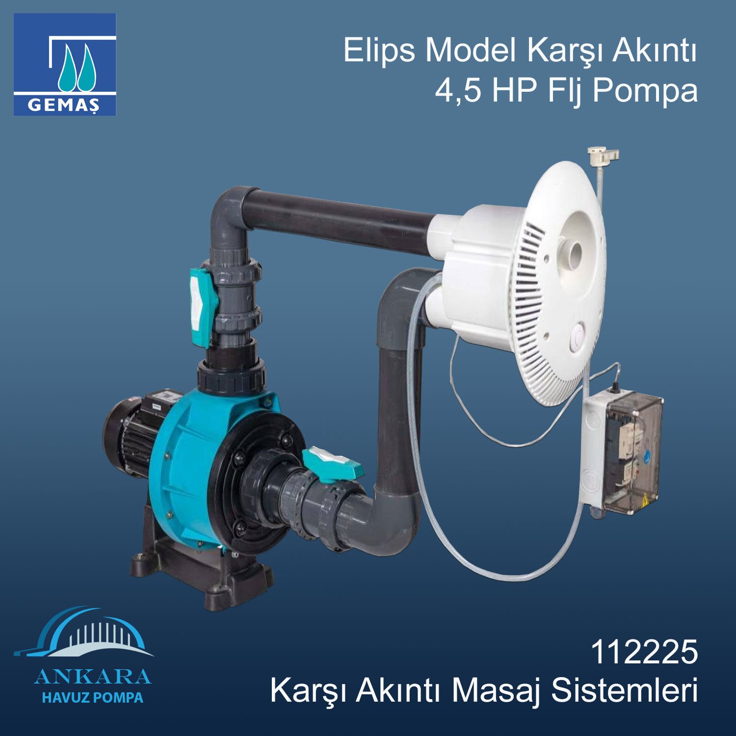 Elips Model Karşı Akıntı 4,5 HP Flj Pompa